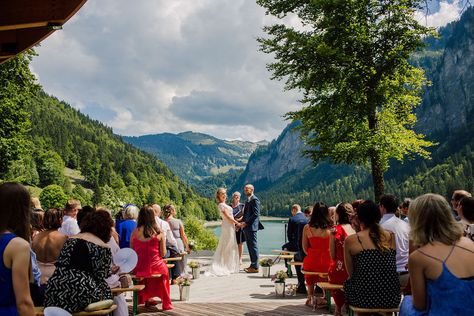 Wedding Domaine du Baron Montriond Lake - French Alps Nepal Mount Everest, Alpine Flowers, Rock Climbing Gear, Bungee Jumping, French Alps, The Alps, Mountain Lake, Outdoor Ceremony, Hunting Fishing