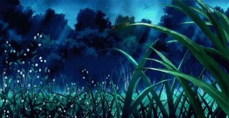 Firefly Gif, Stars Gif, Gif Background, Night Gif, Anime Gifs, Banner Gif, Fantasy Places, Beautiful Gif, Aesthetic Gif