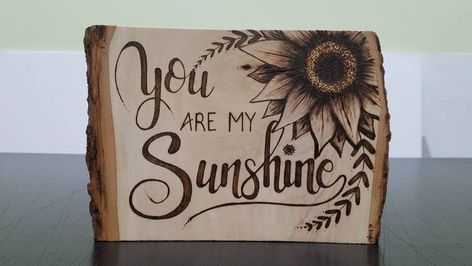 Sunflower Wood Burning, Beginner Wood Burning, Wood Burning Tips, Woodburning Ideas, Wood Burning Patterns Stencil, Wood Burning Stencils, Wood Burn Designs, Woodburning Projects, Wood Art Projects