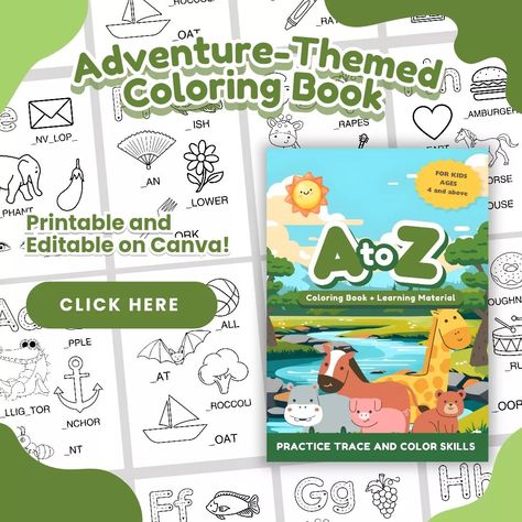 🎉 Check out our Adventure-Themed Busy Books! (editable on canva) Our very own digital busy books featuring a variety of activities with different characters that will surely provide an interactive and colorful experience to your toddler's curious mind, while letting them enjoy learning through different kinds of educational games. Explore three captivating books, each packed with 20+ pages of engaging activities : 📌Color it 📌Tracing Letters 📌Color the Number 📌Match and Connect 📌Find it and... Busy Book Ideas, Gen Chem, Coding Books, Kids Book Illustration, Coloring Book Cover, Digital Ideas, Preschool Activities Toddler, Busy Books, Tiktok Account