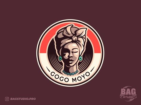 African Spirituality Logo Design by Horacio Velozo Afro Logo Design Inspiration, Afro Logo, African Brand Identity, African Food Logo Design, African Brand Identity Design, African Restaurant Logo Design, African Restaurant Logo, Eat Logo, African Logo