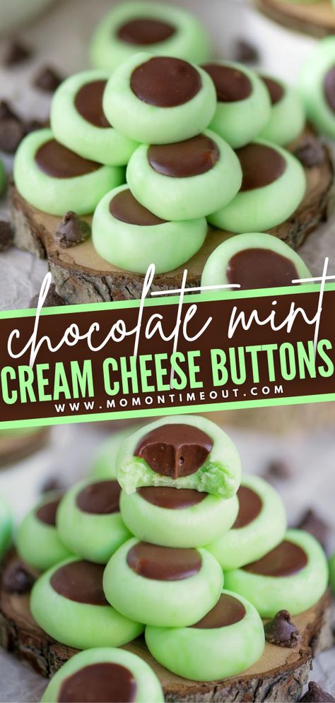 Easy Bake Christmas Treats, Cream Cheese Peppermint Patties, Chocolate Mint Cream Cheese Buttons, Mint Christmas Candy, Mint Cream Cookies, Peppermint Cream Cheese Mints, Mint Cream Cheese Buttons, Mint Meltaways Candy, Cream Cheese Meltaways