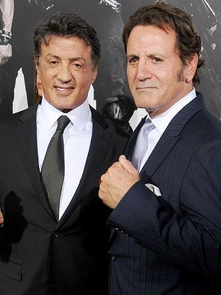 Sylvester Stallone and brother Frank Stallone Rambo 2, Frank Stallone, Rocky Film, Rocky 3, The Expendables, Sylvester Stallone, Hollywood Actor, Texas Rangers, Favorite Celebrities