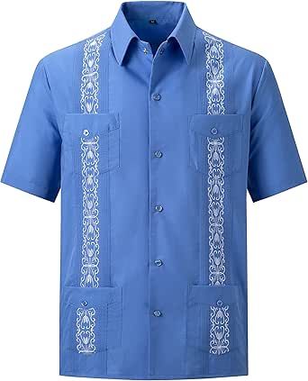 Mens Guayabera Shirts, Guayabera Shirt, Casual Summer Shirts, Pocket Shirt, Men's Shirts, Embroidered Shirt, Linen Shirt, Number 1, Types Of Shirts