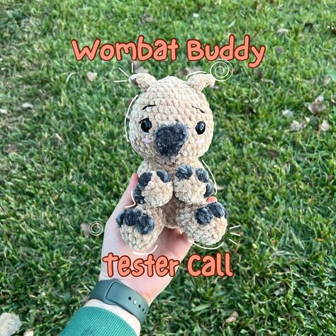 TESTER CALL [OPEN] It’s time. My first ever pattern. Which means my first ever TESTER CALL! I am looking for 6-8 testers to test my Wombat Buddy Pattern. To apply: 🐾 Follow me @threaded_treasureau 🐾 Like, Save and Share (Tag me so I can see it) 🐾 Comment that you would like to test and tag 2 friends Requirements 🐾 Need to Have a Public Account 🐾 Finish the pattern by 29th May AEST (Sydney time) 🐾 Share the final creation and help promote the pattern on release 🐾 Able to provide email for... Modern Blankets, 2 Friends, Sharing Time, I Am Looking, Lazy Days, Crochet Accessories, See It, Free Pattern, Crochet Blanket