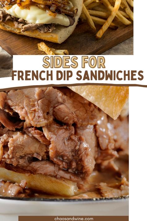 What To Serve With Italian Beef Sandwich, Sides To Sandwiches, French Dip Sandwich With Shaved Steak, French Dip Sandwich Side Dishes, Prime Rib Sandwiches, Beef Dip Side Dishes, Sides With French Dip Sandwich, Side Dish For French Dip Sandwich, Sides For Italian Beef Sandwiches