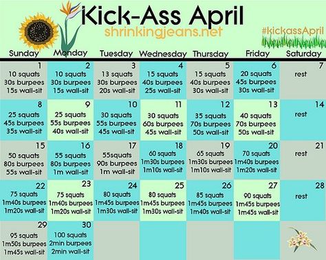 April challenge Workout Calendar, Sup Yoga, Fitness Challenge, I Work Out, Get In Shape, Workout Challenge, Fitness Diet, Healthy Body, Stay Fit