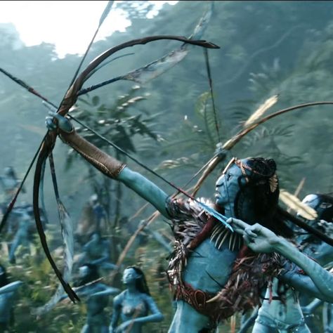 Neytiri With Bow, Avatar Navi Bow And Arrow, Neytiri Bow And Arrow, Neytiri Bow, Navi Avatar, Omatikaya Clan, Avatar Shifting, Wes Studi, Avatar Navi