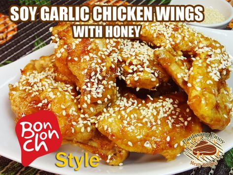 Bonchon Chicken Recipe, Bon Chon, Sweet Garlic Chicken, Honey Garlic Wings, Crispy Fried Chicken Wings, Soy Garlic Chicken, Cooking Fried Chicken, Honey Garlic Chicken Wings, Garlic Wings