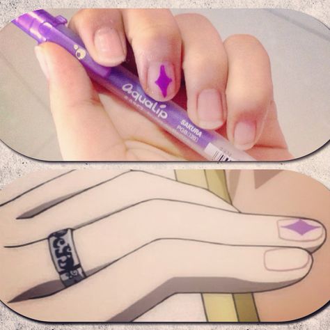 Homura Akemi's fingernail mark.. We can have it without making any contract with Kyubey.. Homura Akemi Outfit, Homura Akemi Aesthetic, Madoka Magica Nails, Soul Gem, Homura Akemi, Hello Kitty Videos, Nail Growth, Puella Magi, Concept Art Drawing