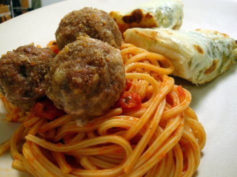 Baked Italian Meat-a-balls | Food for My Family Spaghetti With Cheese, Spicy Italian Meatballs, Yum Snacks, Plate Of Spaghetti, Meatballs Baked, Baked Italian Meatballs, Baked Meatballs, Pesto Cheese, Recipes Authentic