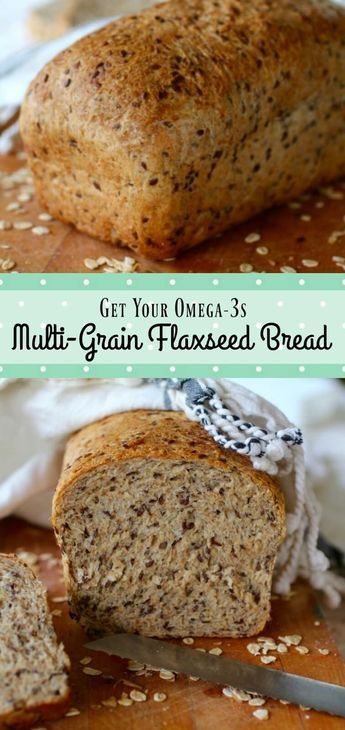 Flax Seed Bread, Multigrain Bread Recipe, Flaxseed Bread, Multigrain Bread, A Loaf Of Bread, Grain Bread, Seed Bread, Flax Seed Recipes, Healthy Bread