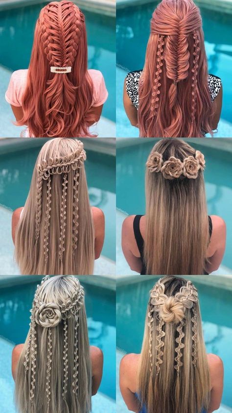 #BraidInspiration#BraidGoals#BraidMagic#BraidQueens#BraidArtistry#BraidPerfection#BraidLove#BraidEnvy#BraidMasterpiece#BraidBeauty#BraidObsession#BraidGlam#BraidChic#BraidTrends#BraidAddict#BraidFashion#BraidElegance#BraidGoddess#BraidSlay#BraidGameStrong Curled Prom Hair, Hairstyle Bangs, Braid Prom, Curled Hair With Braid, Hairstyle Ponytail, Hairstyle Simple, Hairstyles Simple, Hairstyle Easy, Hairstyles Braid