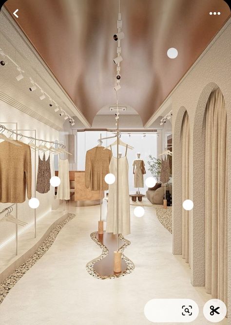 Fashion Showroom Interior, Fashion Store Design Boutiques, Luxury Retail Interior, Modern Boutique Interior, Luxury Boutique Interior, Ideas De Boutique, Fashion Boutique Interior, Clothing Boutique Interior, Luxury Clothing Store