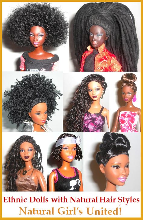 AWESOME! Hair Style Photos, Combs And Brushes, Designer Barbie, Natural Hair Doll, Doll Hairstyles, Connie Britton, Twisted Hair, Dutch Braids, Beautiful Black Hair