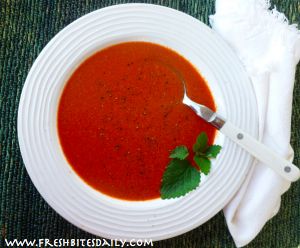 Cream of Tomato Soup | Fresh Bites Daily Frozen Tomatoes, Freezing Tomatoes, Anna Thomas, Cream Of Tomato, Cream Of Tomato Soup, Red Tomato, Grain Free Recipes, Food Info, Fresh Cream