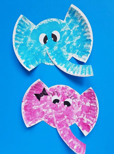 Easy Crafts For Toddlers, Zoo Animal Crafts, Diy Paper Art, Easy Toddler Crafts, Elephant Crafts, Crafts For Toddlers, Diy Girls, Toddler Arts And Crafts, Animal Crafts For Kids