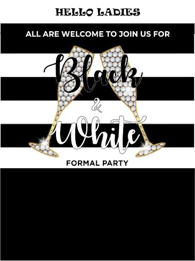 Black And White Theme Party Invitations, Hello Kitty Invitation Card, Kitty Party Themes, Hello Kitty Invitations, White Party Theme, Online Invitation Card, Kitty Theme, Online Invitation, Hello Ladies