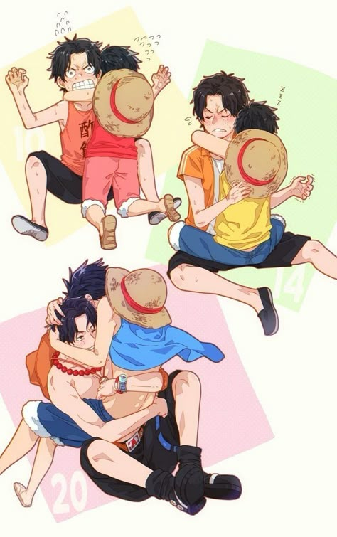 Luffy X Ace, Asl One Piece, Asl Brothers, Luffy Ace, One Piece Asl, Ace Luffy, رورونوا زورو, Ace Sabo Luffy, Ace And Luffy