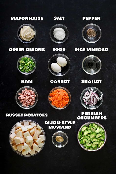 Japanese Potato Salad (Whole30, Paleo) - Nom Nom Paleo® Potato Salad Japanese, Japanese Potato Salad Recipe, Japanese Salad Recipes, Korean Potato Salad, Japanese Potato Salad, Paleo Mayonnaise, Japanese Potato, Japanese Salad, Paleo Appetizers