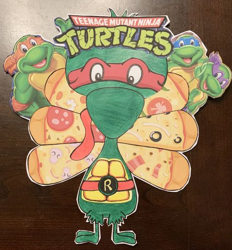 Class turkey disguise project Disguise A Turkey Ninja Turtle, Ninja Turtle Turkey Disguise, Disguise Turkey Project, Turkey Crafts Kids, Raphael Ninja Turtle, Turkey Disguise Project, Turkey Project, Fall Crafts For Toddlers, Turkey Disguise