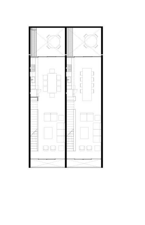 Gallery of Pachuca Apartments / PPAA Pérez Palacios Arquitectos Asociados - 34 Patio Windows, Houses In Mexico, Duplex Plans, Mexico City Mexico, Huge Windows, Exposed Concrete, Social Housing, Ground Floor Plan, City House