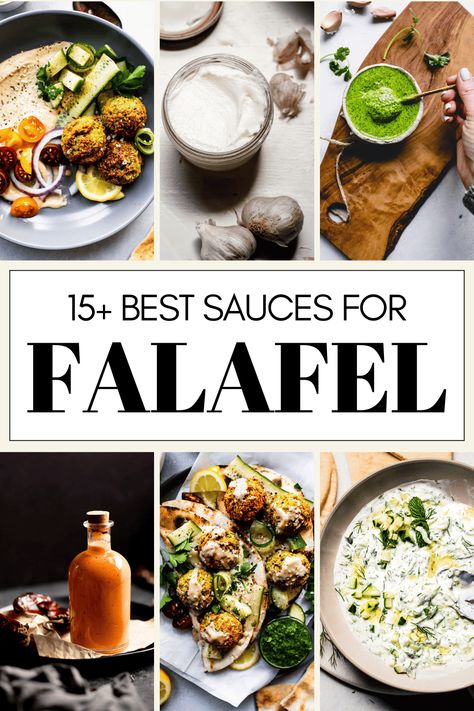 Looking for delicious sauces to liven up your falafel? I’ve got you covered! Check out my ultimate guide featuring the best sauces for falafel, besides the standard tahini. Try them all and discover a new favorite today! Sauce For Falafel Recipe, Falafel Sauce Recipe, Falafel Wraps, Best Sauces, Delicious Sauces, Cucumber Sauce, Romesco Sauce, Mint Sauce, Herb Sauce