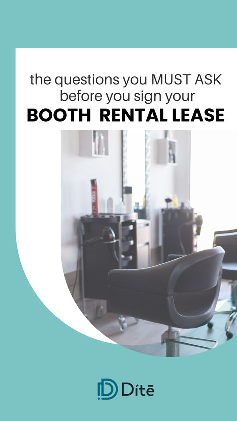 Are you a stylist looking to rent a booth at a salon? Choosing the right salon can significantly impact your business’s success. To ensure you make an informed decision, it’s essential to ask the right questions. This comprehensive guide of questions will help you navigate the process of renting a booth by asking booth rental salon owners the crucial questions.

Booth Rental Argreement | Chair Rental Agreement | Salon | Hairdresser Renter Hacks, Salon Hairdresser, Asking The Right Questions, Lease Agreement, Salon Owners, Salon Chairs, Questions To Ask, Signs