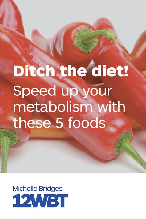 I have some good news! There may not be any magical ways to lose weight, but there are some metabolism boosting foods that can help fire up the process. The best news? You're probably already eating some of them often! So check out the list of 5 every day foods NOW. Visit 12WBT.com for more health tips today! Super Foods To Boost Metabolism, 5 Super Foods To Boost Metabolism, Michelle Bridges, Broccoli Fritters, Speed Up Your Metabolism, Singapore Noodles, Slim Drink, Ab Diet, List Of Foods