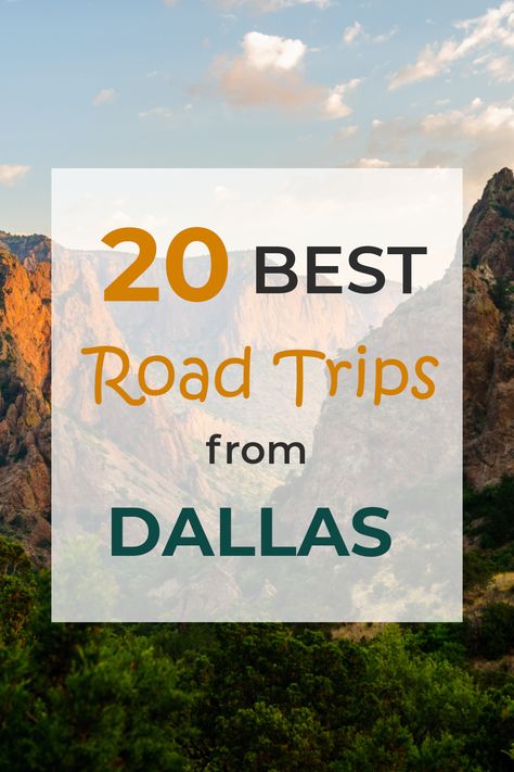 A complete guide to the best road trips from Dallas - from short day drives to week-long road trips to other states. Day Trips From Dallas, Aesthetic Cowboy, Texas Aesthetic, Explore Texas, Texas Adventure, Best Road Trips, Texas Destinations, Visit Texas, Texas Roadtrip