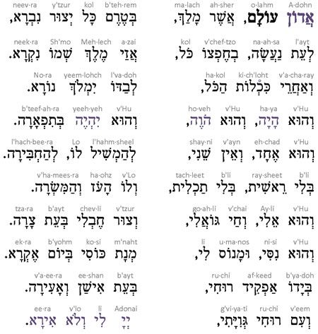 23. Adon Olam Song - Art, Music & Poetry Hebrew Grammar, Jewish Kabbalah, Hebrew Yaweh, Elohim In Hebrew, Hebrew Quotes, Jewish Music, Hebrew Language Words, Hebrew Prayers, Hebrew Vocabulary