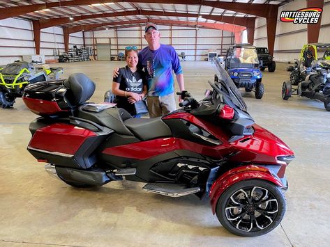 Congratulations to Rizza Pagala and Tracy Mize from Grand Bay, AL for purchasing a 2021 Can-Am Spyder RT Limited at Hattiesburg Cycles. #canam #spyder Canam Spyder, Honda Valkyrie, Quad Bikes, Can Am Spyder, Quad Bike, Can Am, Quad, Bike, Canning