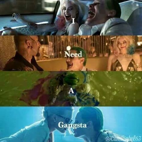 I need a gangsta, to love me better Love Me Better, Joker And Harley Quinn, Love Me, Harley Quinn, I Am Awesome, Movie Posters, Film Posters