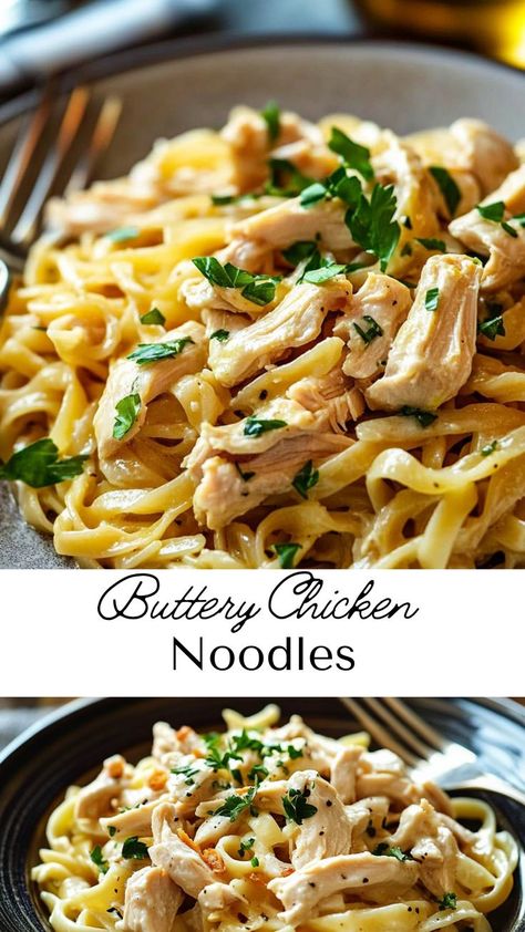 Make your Friendsgiving menu unforgettable with these Buttery Chicken Noodles. The combination of tender chicken and creamy noodles makes this dish perfect for winter meals dinners. It’s quick, hearty, and a guaranteed favorite for any gathering. Chicken Noodles Recipes, Winter Meals Dinners, Easy Chicken And Noodles, Chicken With Noodles, Chicken And Noodles Recipe, Creamy Noodles, Buttery Noodles, Buttered Noodles Recipe, Chicken Rice Noodles