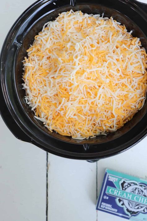 Crock Pot Chili Cheese Dip - Season & Thyme Chili Dip With Cream Cheese Crock Pot, Hormel Chili Cheese Dip, Cream Cheese Veggie Dip, Chili Cheese Dip Crockpot, Slow Cooker Dips, Crock Pot Chili, Chili Cheese Dip, Hormel Chili, Cream Cheese Recipes Dip