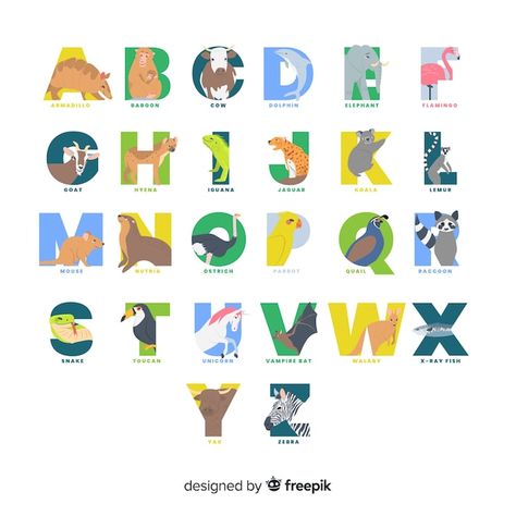 Set of colorful animal letters | Free Vector #Freepik #freevector #animal-alphabet #animal-collection #animals #animal-set Animal Letters, Jungle Animal, Animal Alphabet, Baboon, Colorful Animals, Hyena, Jungle Animals, Picture Book, Free Printable