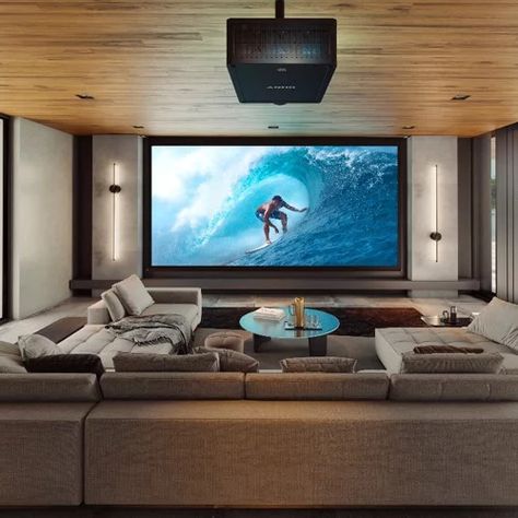 75 Home Theater Ideas You'll Love - March, 2023 | Houzz Theater Room Ideas, Small Theater Room, Theatre Rooms, Home Theater Basement, Transitional Open Concept, Small Theatre Room Ideas, Theatre Room Ideas, Home Theater Screens, Room Theater