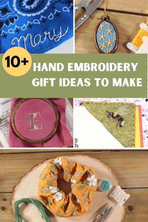 What To Do With Hand Embroidery Projects, Embroidery Ideas For Gifts, How To Gift Embroidery, Embroidery Uses Ideas, Embroidery Gift Ideas Diy, Useful Embroidery Gifts, Ideas To Embroider, Embroidered Gifts Ideas Diy, Easy Embroidery Gift Ideas