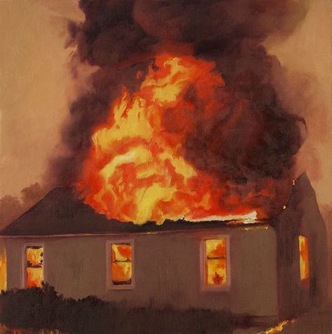 Ship Of Fools, House On Fire, Burning House, Fire Drawing, Fire Painting, Fire Art, On Fire, A House, Art Boards