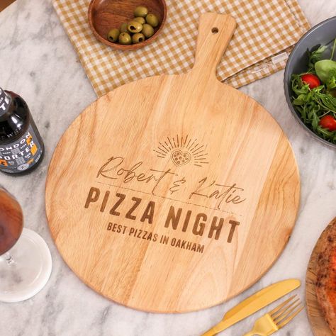 @thatsnicethatuk posted to Instagram: Sit back and share the pizza with your very own personalised serving board! Perfect for Date Night! #pizzalover #pizzatime #giftideas Pizza Board, Custom Pizza, Sentimental Wedding, Personal Pizza, Wooden Serving Boards, Wooden Chopping Boards, Pizza Night, Valentines Gifts For Him, Girls Handmade