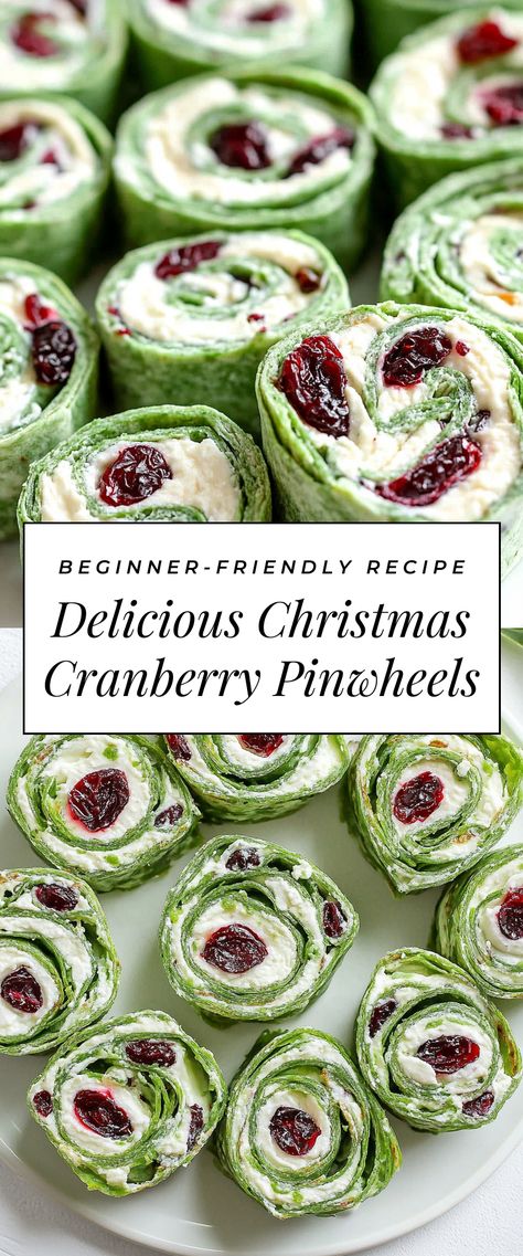 Image for Delicious Christmas Cranberry Pinwheels Christmas Themes Appetizers, Cranberry Jalepeno Pinwheels, Best Easy Christmas Appetizers, Christmas Appetizers Pinwheels, Cranberry Pinwheels Appetizers, Cranberry Turkey Pinwheels, Easy Xmas Party Food, Cranberry Chicken Salad Pinwheels, Red And Green Foods For Christmas