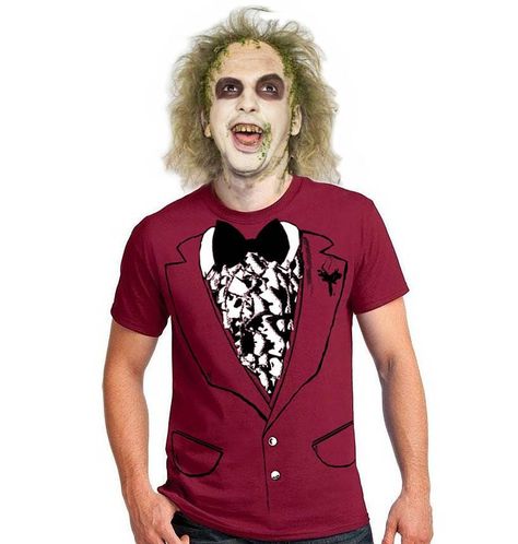 Beetlejuice Halloween Costume, Beetlejuice Costume, Tux Shirt, Beetlejuice Halloween, Beetle Juice, Tuxedo Shirt, Funny Costumes, Easy Costumes, Costume Shirts