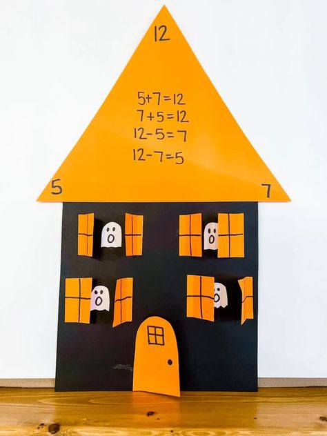 Ghost Spelling and Fact Family Haunted Houses - Lucky Little Learners October Lessons, Halloween Math Activities, Halloween Activity, Halloween Math, Fact Families, Haunted Houses, 2nd Grade Math, Halloween Activities, Math Activities