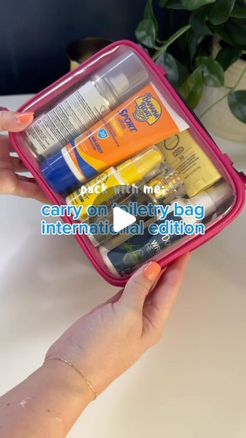 Rilee Smith on Instagram: "How I packed my carry on toiletry bag for my international trip to Spain & France! 🧴👏🏻 #carryon #toiletrybag #packingtips  My toiletry bag + many of my travel toiletries are Iinked in my LTK: shopltk.com/explore/@rileejsmith 🩵  #whatsinnybag #packing #packinghacks #traveltips #calpakcosmeticcase #eurotrip" Airplane Toiletries Bag, Travel Toiletries List Packing Light, Tsa Toiletry Bag, Car Toiletry Bag, What To Pack In Toiletry Bag, How To Pack Toiletries In A Carry On, Packing Liquids In Carry On, Packing Toiletries For Carry On, How To Pack Makeup In A Carry On