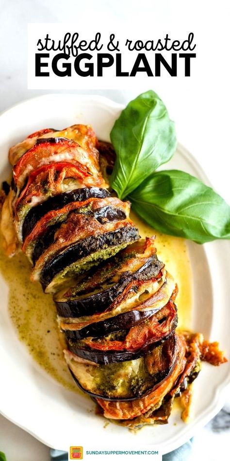 Aubergine Recipes Healthy, Italian Aubergine Recipe, Tasty Eggplant Recipes, Eggplant Mozzarella Bake, Sliced Eggplant Recipes, Roasted Eggplant Recipes Healthy, Eggplant Recipes Dinner, Italian Roasted Eggplant, Eggplant And Mozzarella Recipes