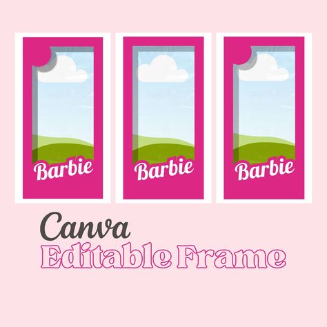 Barbie Photo Frame, Brand Template, Instagram Graphic Design, Canva Etsy, Invitation Mockup, Professional Website Design, Instagram Graphic, Branding Template, Styled Stock Photography