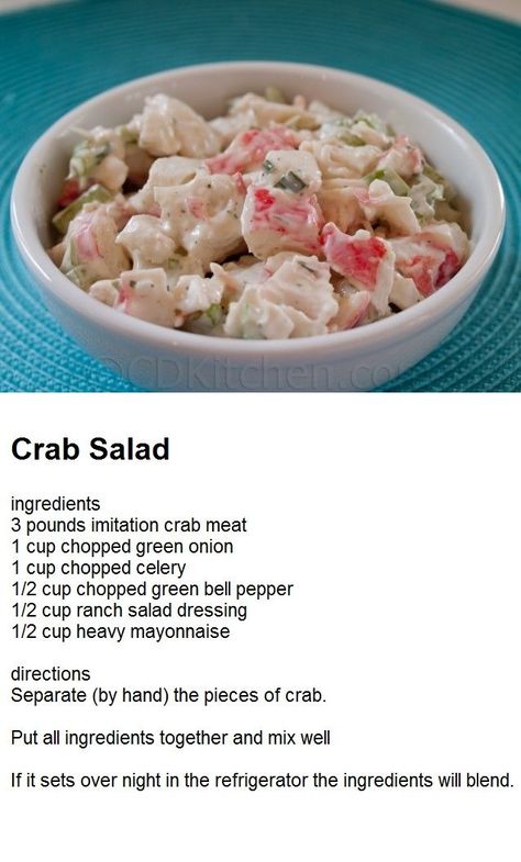 How To Make Crab Salad Recipes, Crabsalad Crab Meat, How To Make Crab Salad, Crab Salad Recipe Easy Healthy, Easy Crab Salad Simple, Imitatation Crab Salad Recipe, Crab Salad Recipe Easy, Pasta Crab Salad, Crab Seafood Salad