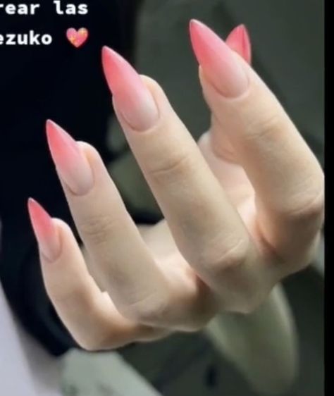 Medium Nails Acrylic Stilleto, How To Do Nezuko Nails, Nezuko Nails Tutorial, Nezuko Kamado Nails, Nezuko Nails Anime, Nezuko Nails Short, Demon Slayer Nails Nezuko, Nezuko Nails Acrylic, Sharp Nails Ideas