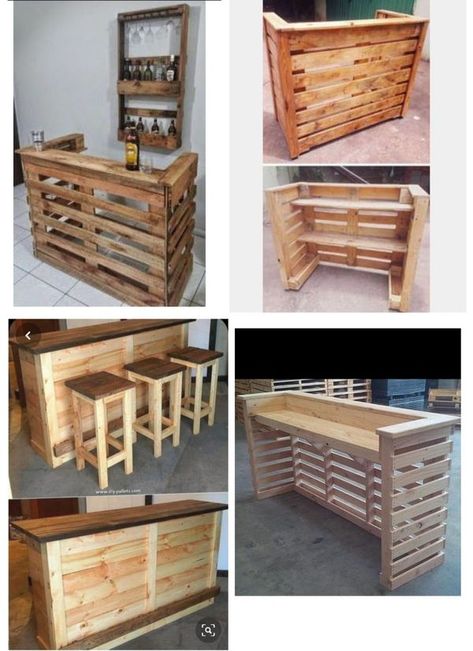 1000 Pallet Ideas Palet Bar, Bar Pallet, Pallet Bar Diy, Diy Outdoor Bar, Bar Diy, Decor Color Palette, Pallet Bar, Diy Home Bar, Organic Modern Decor Living Room