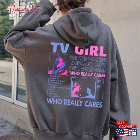 Tv Girls Vintage Hoodie Who Really Cares Tour Sweatshirt French Exit Fan Gift Classic T-Shirt Check more at https://amandaarts.com/product/tv-girls-vintage-hoodie-who-really-cares-tour-sweatshirt-french-exit-fan-gift-classic-t-shirt/ Tv Girl Who Really Cares, Who Really Cares, French Exit, Girls Album, Tv Girl, Crop Top Dress, Vintage Hoodie, Tv Girls, Vintage Hoodies